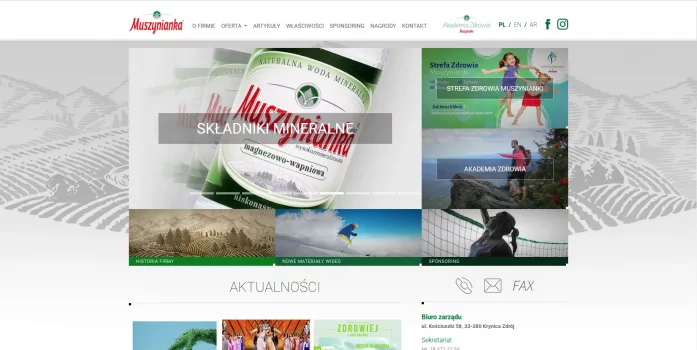 Naturalna woda mineralna Muszynianka - Muszynianka sp. z o.o.